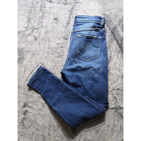Kancan Distressed Skinny Women's Jeans Size 7/27 Medium Wash - Picture 2 of 13